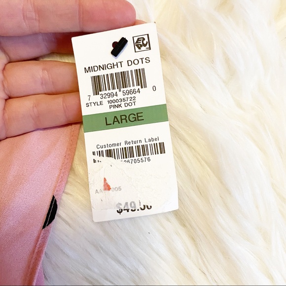 NWT Bar III Pink Midnight Dot One Shoulder Blouse - Picture 8 of 9